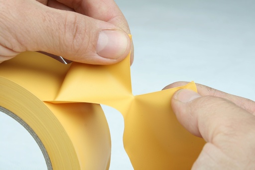 [1203] Suojausteippi Keltainen -PVC "uritettu" 50mm x 33m