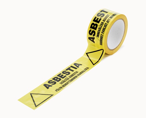 [1260] Hoiatusteip ASBEST kollane 50 mm x 66 m / 36 rl