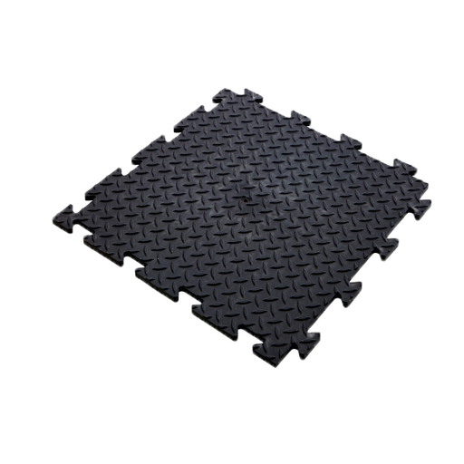 [1535] Напольная плитка из ПВХ Black-Checker FR 14 x 495 x 495 мм, 1,6 кг